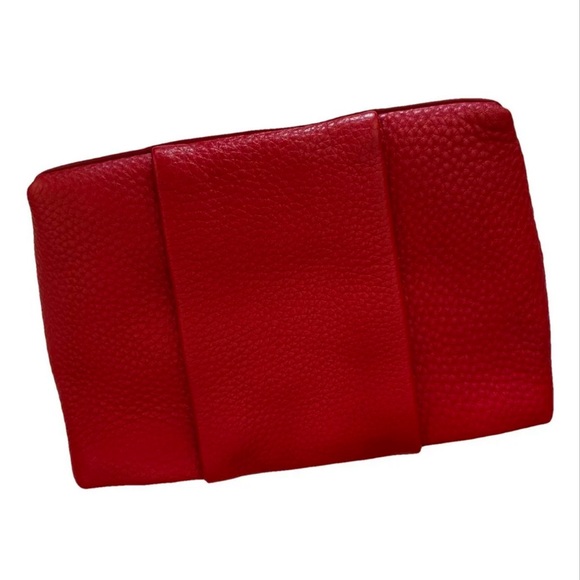 NEW Alexander Wang Red Pebbled Leather Clutch - Picture 1 of 10